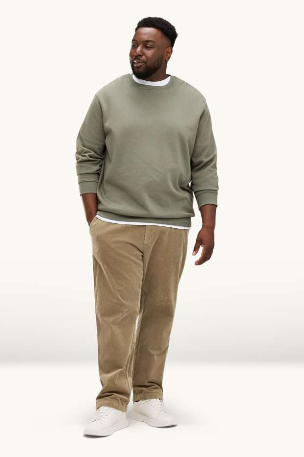 Hommes - Chino en velours côtelé - regular fit - marron clair