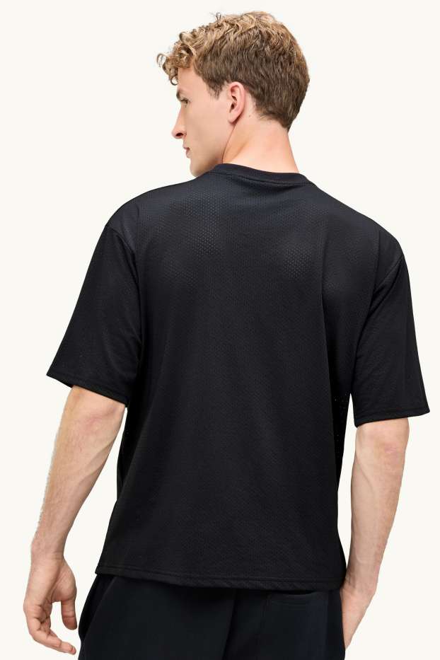 Heren - T-shirt - oversized - zwart