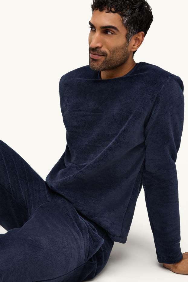 Hommes - Pyjama - bleu foncé