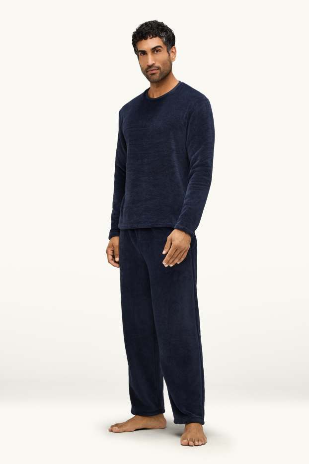 Hommes - Pyjama - bleu foncé