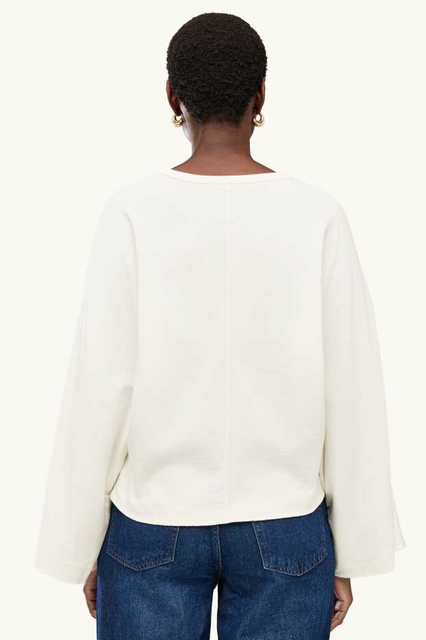 Femmes - Haut à manches longues - relaxed fit - blanc crème