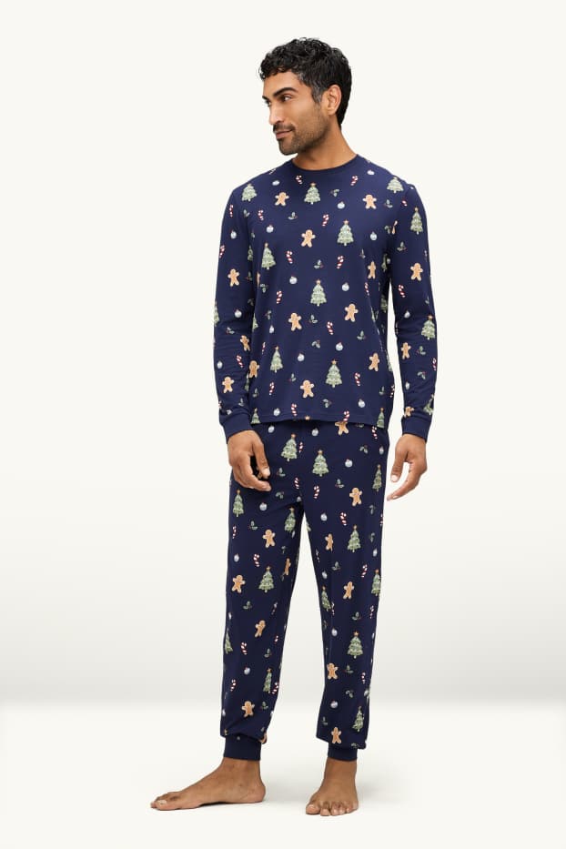 Hommes - Mini Me - pyjama de Noël pour hommes - bleu foncé