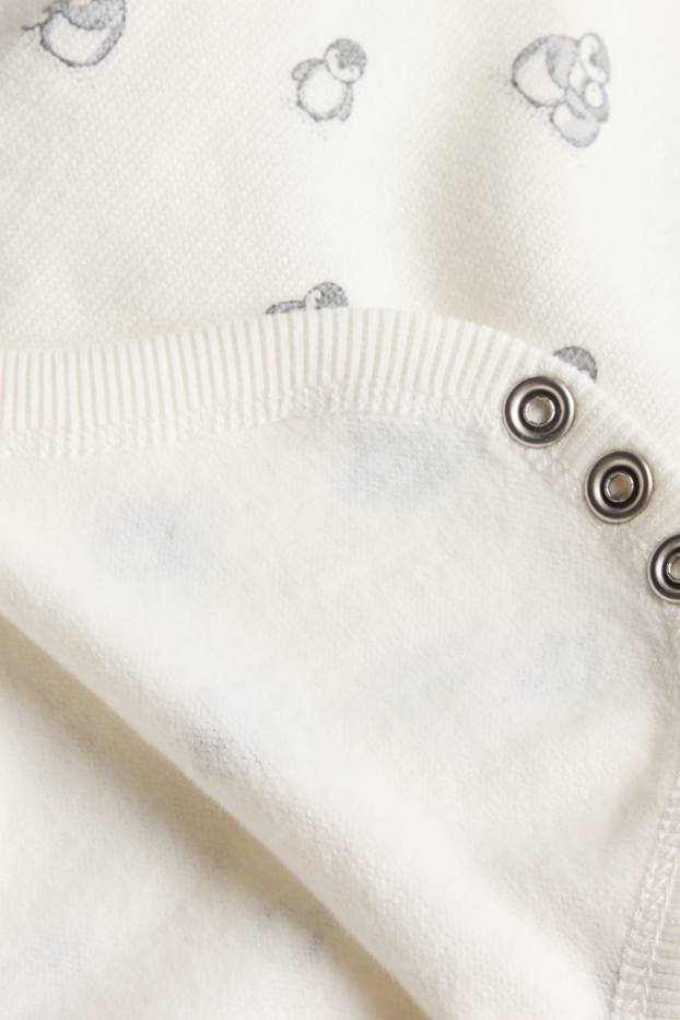 Unisex - Pinguïn - rompertje - crème wit