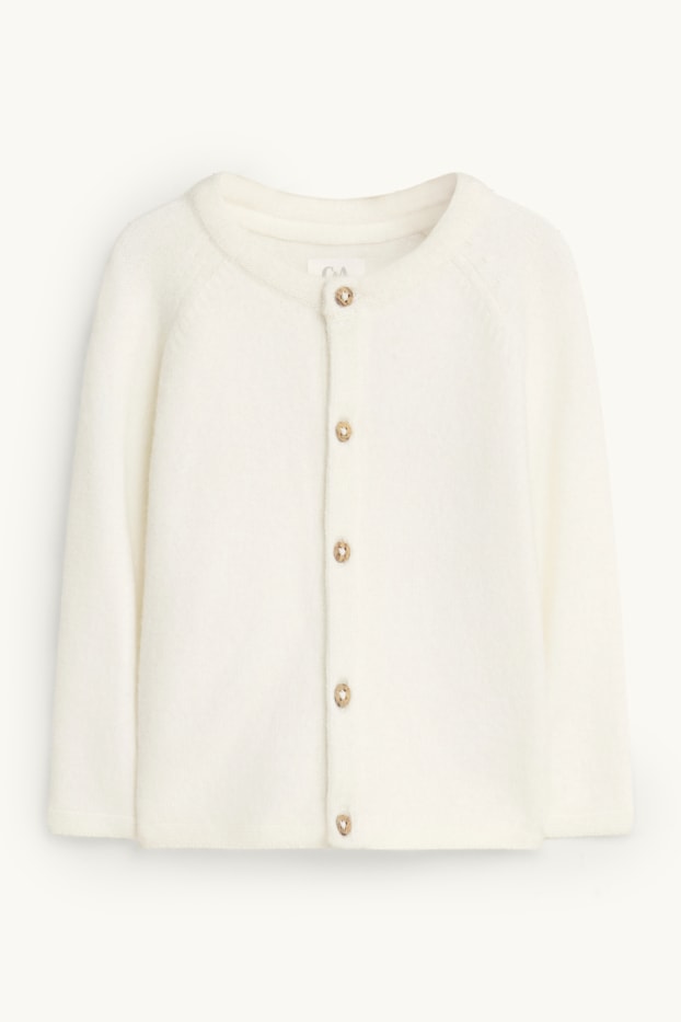 Unisex - Gebreid newbornvest - crème wit