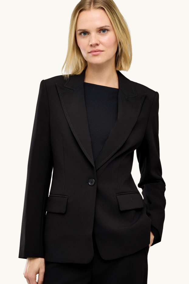 Women - Business blazer - fitted - black