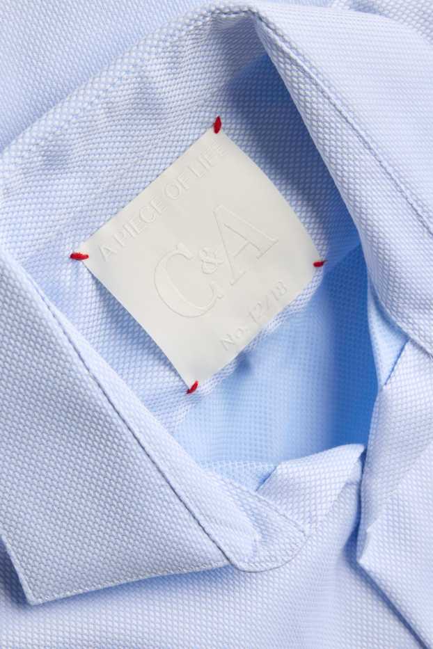 Heren - Business-overhemd - regular fit - cut away - strijkvrij - lichtblauw