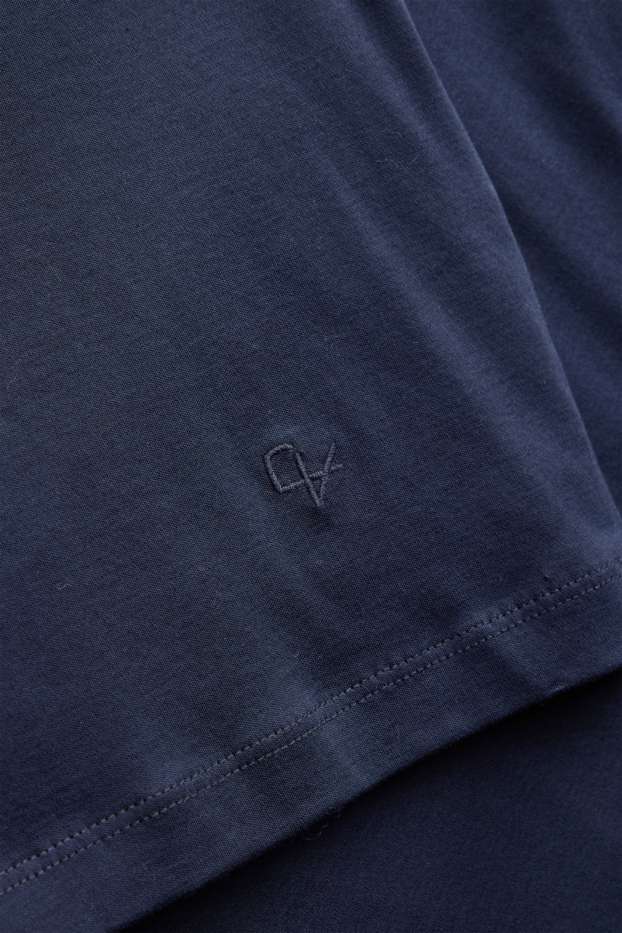 Hommes - T-shirt - regular fit - bleu foncé