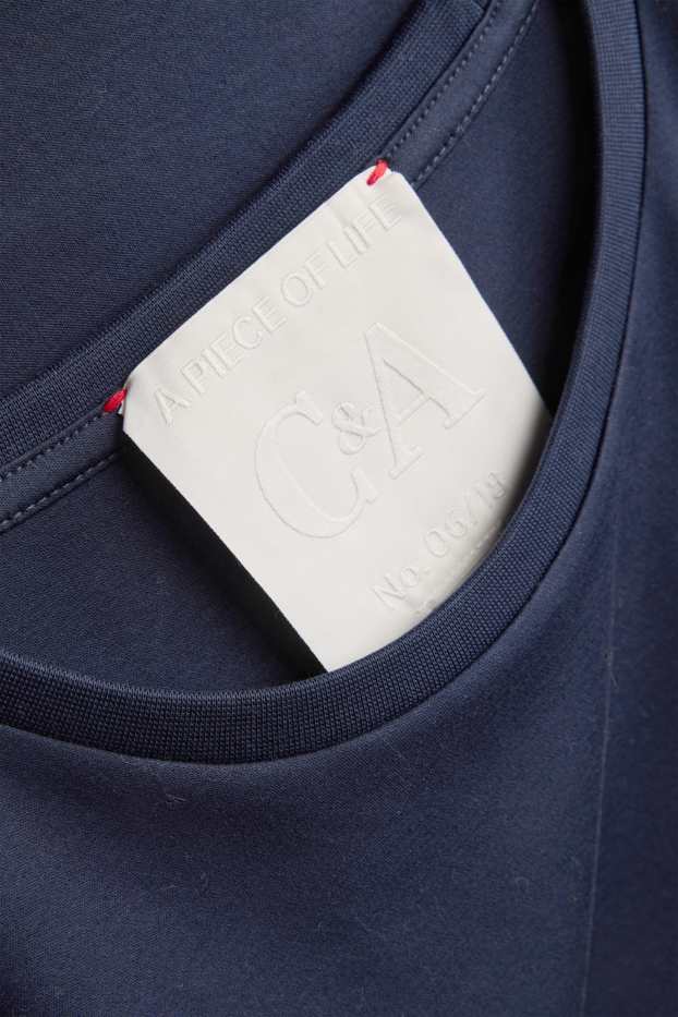Hommes - T-shirt - regular fit - bleu foncé