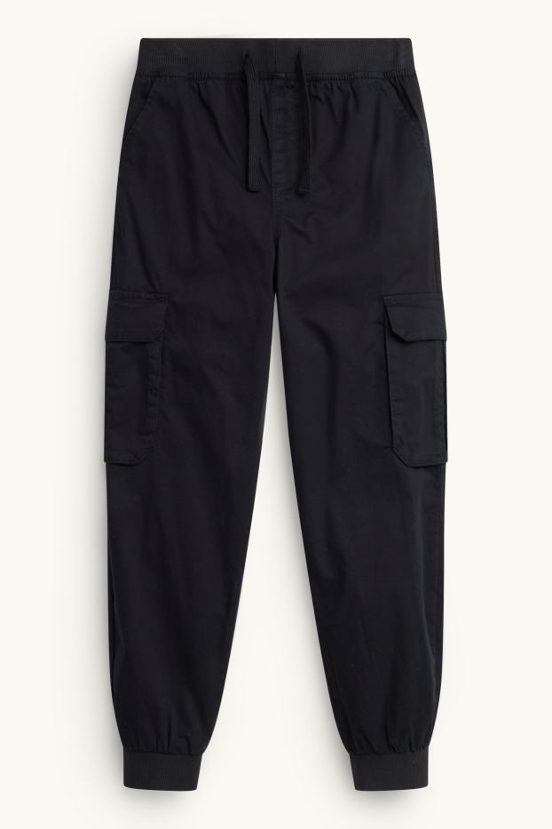 Children Boys - Thermal cargo trousers - black