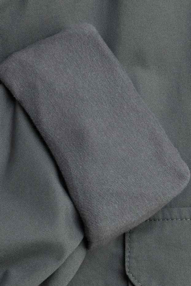Enfants garçons - Pantalon cargo chaud - gris foncé