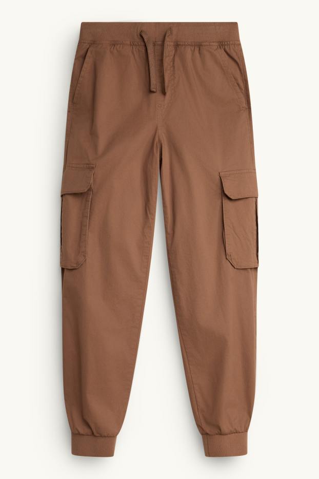Copii - Băieți - Pantaloni cargo termoizolanți - maro