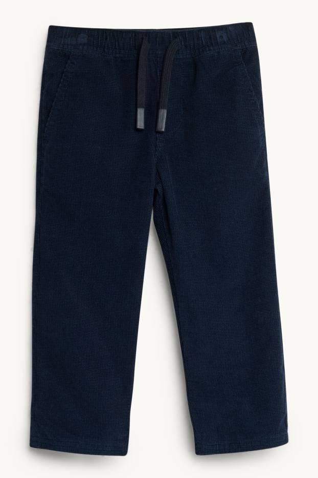 Bambini - Pantaloni sportivi termici - tessuto tramato - blu scuro