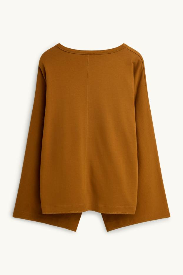Damen - Langarmshirt - Relaxed Fit - hellbraun