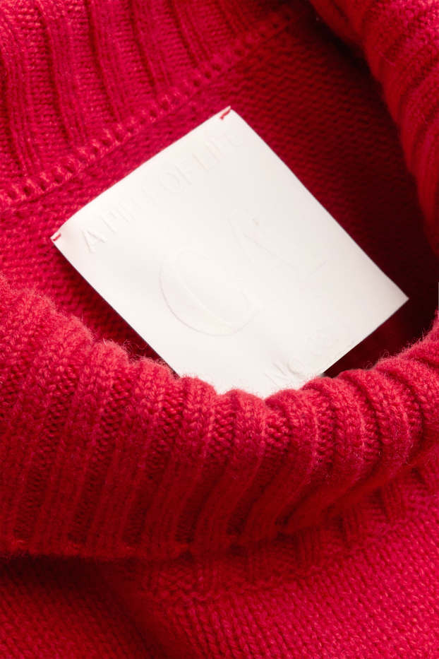 Damen - Woll-Pullover - rot