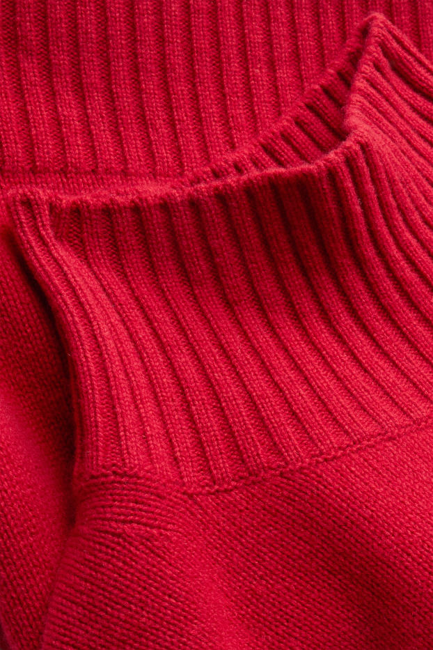 Damen - Woll-Pullover - rot