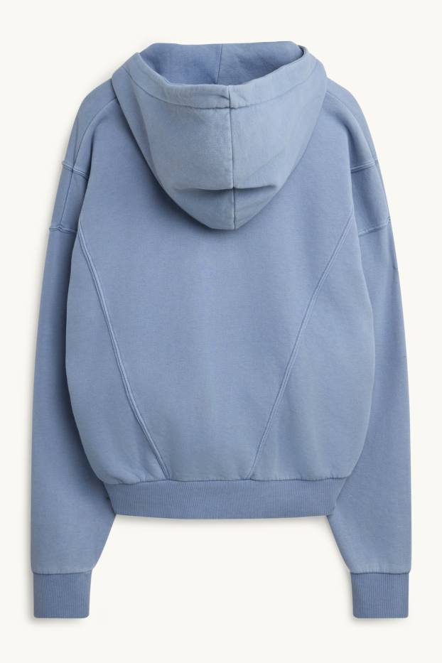 Heren - Sweatvest met capuchon - lichtblauw