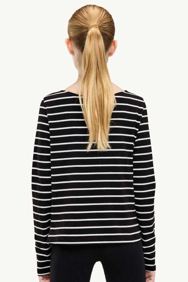 Kinder Mädchen - Multipack 3er - Langarmshirt - schwarz / weiß