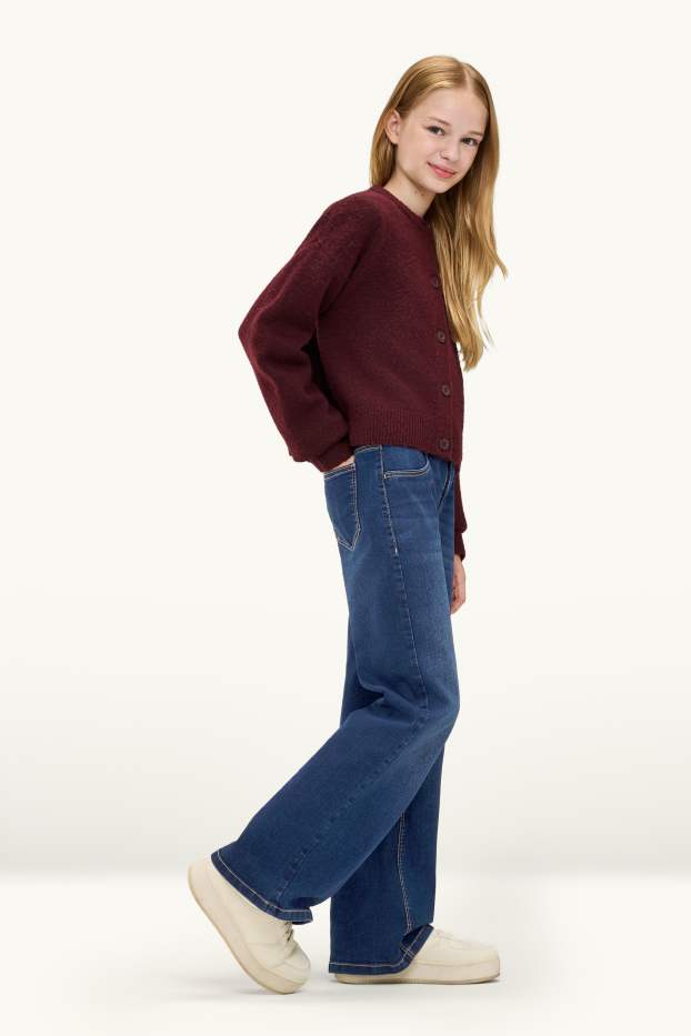 Copii - Fete - Wide leg jeans - denim-albastru închis