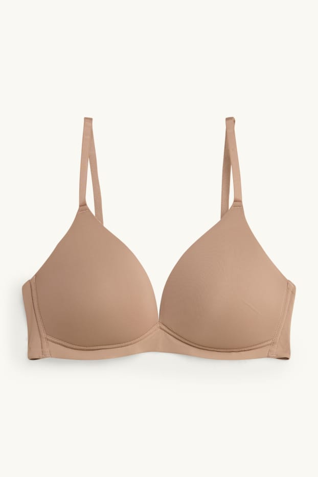 Damen - BH ohne Bügel - wattiert - LYCRA® - beige