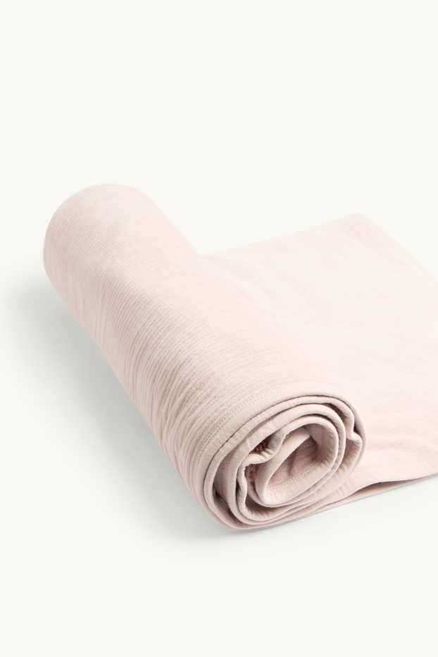 Nadó nena - Cors - Manta per a nadó - acanalada - 85 x 100 cm - rosa clar