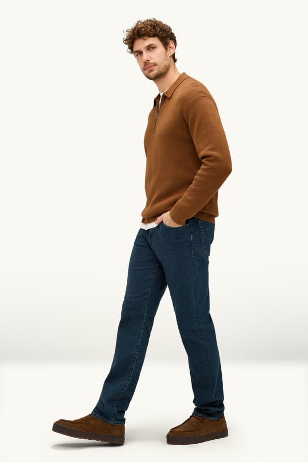 Hommes - Straight jean - LYCRA® - jean bleu foncé