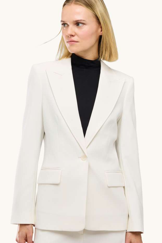 Femmes - Blazer de bureau - cintré - blanc pur