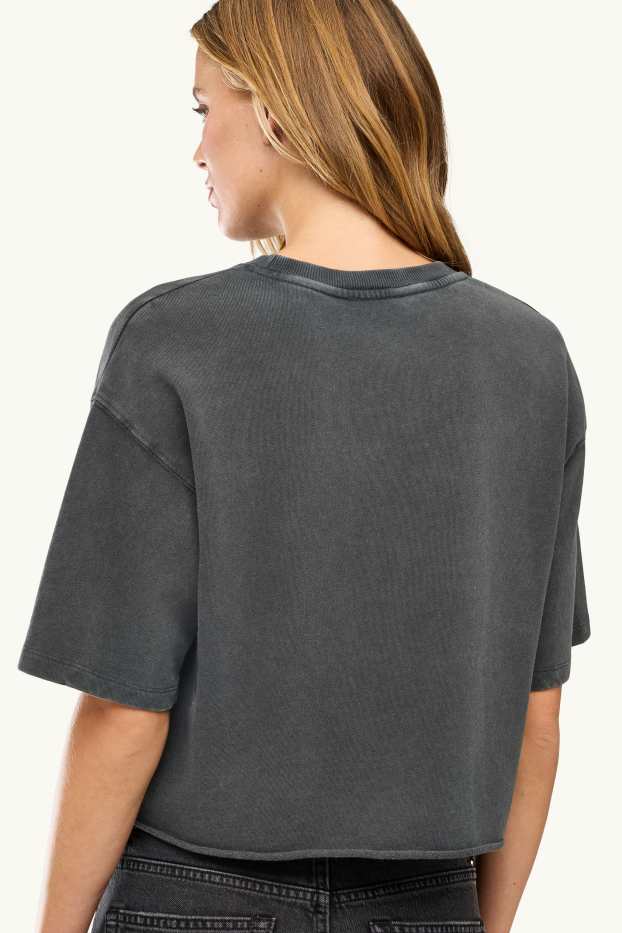 Dona - Samarreta de mànigues curtes - relaxed fit - gris fosc