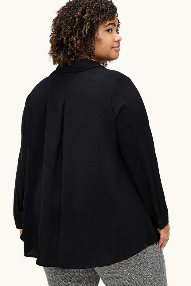 Damen - Hemdbluse - schwarz
