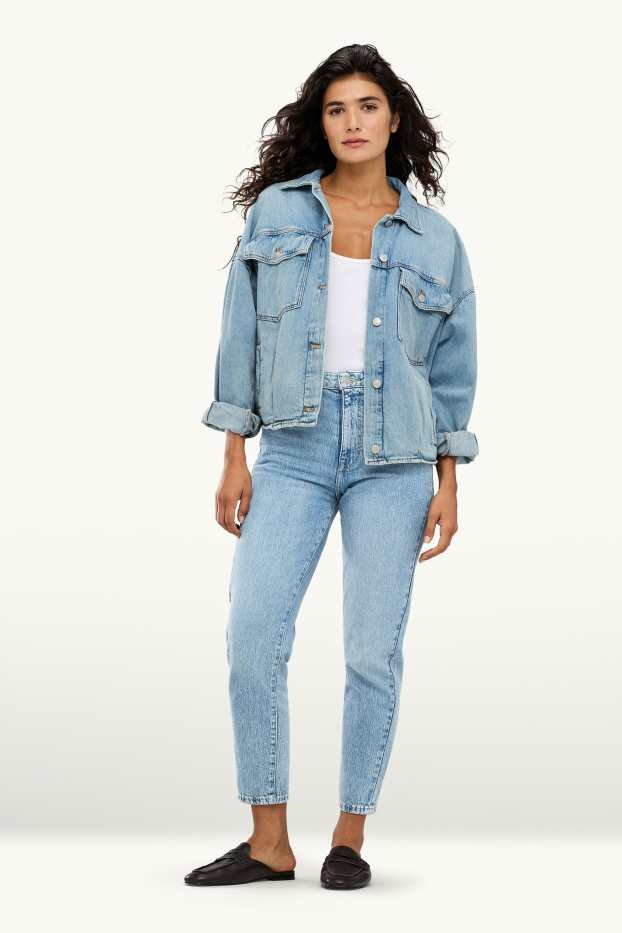 Donna - Mom jeans - vita alta - LYCRA® - jeans azzurro