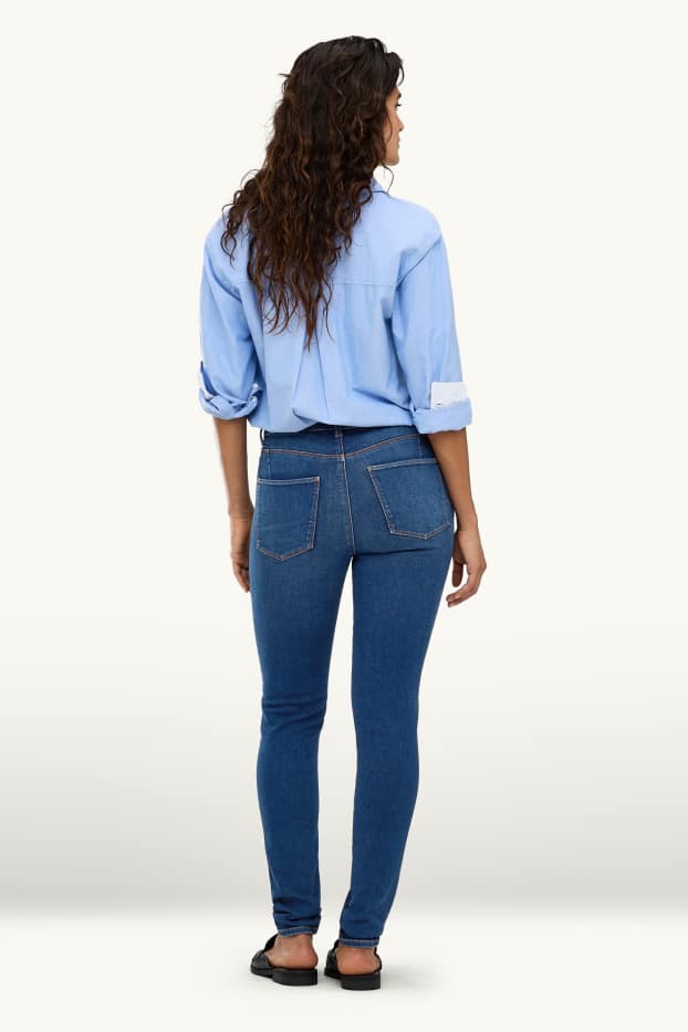 Femmes - Skinny jean - mid waist - shaping jean - LYCRA® - jean bleu foncé