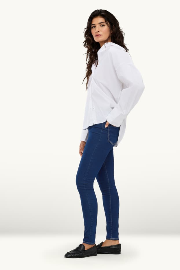 Damen - Jegging Jeans - High Waist - dunkeljeansblau