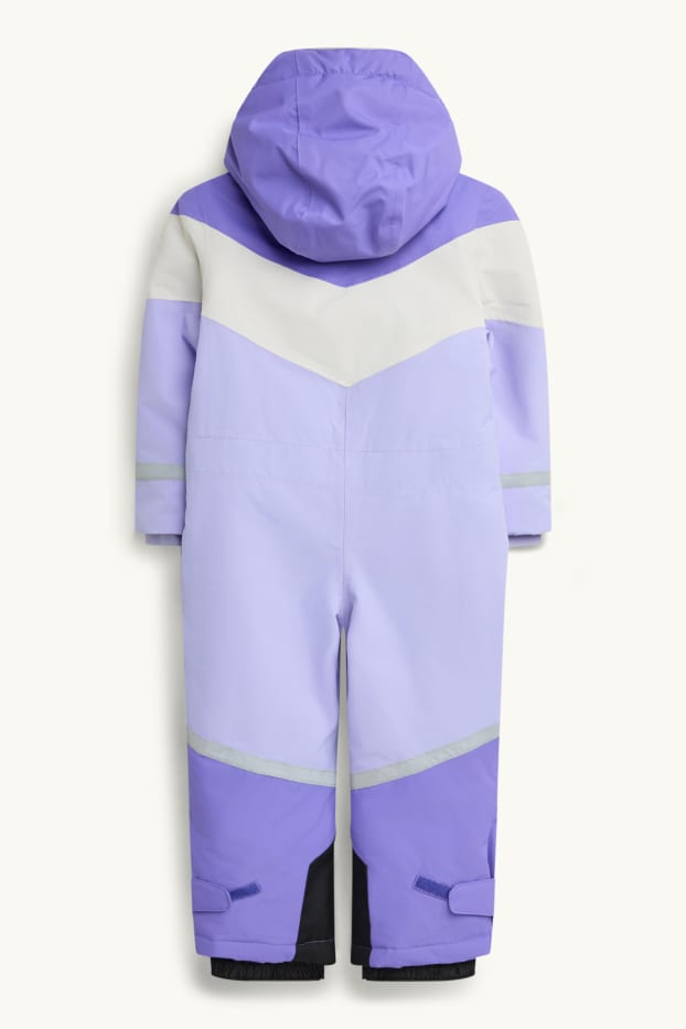 Nena - Granota d’esquí amb caputxa - folrada - impermeable - lila/blanc