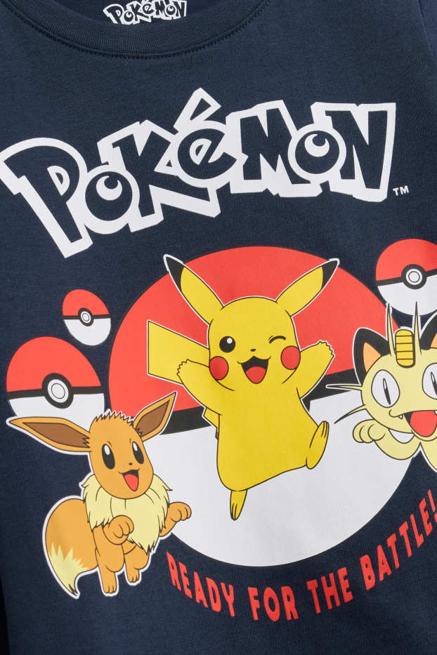 Kinder Buben - Multipack 3er - Pokémon - Langarmshirt - blau