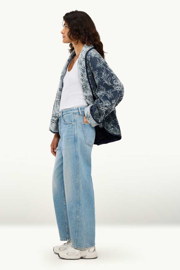 Donna - Barrel jeans - vita alta - jeans blu