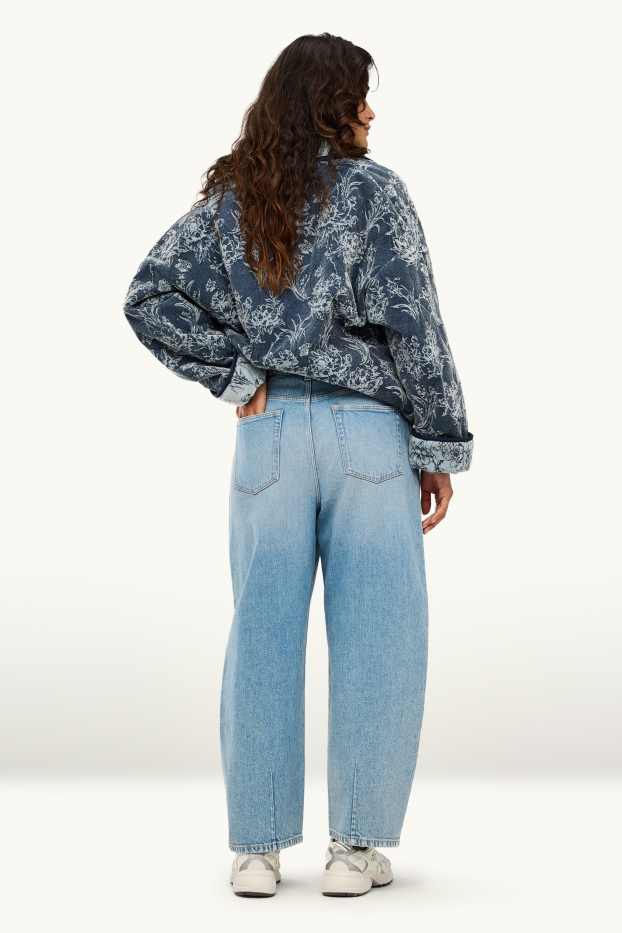 Donna - Barrel jeans - vita alta - jeans blu