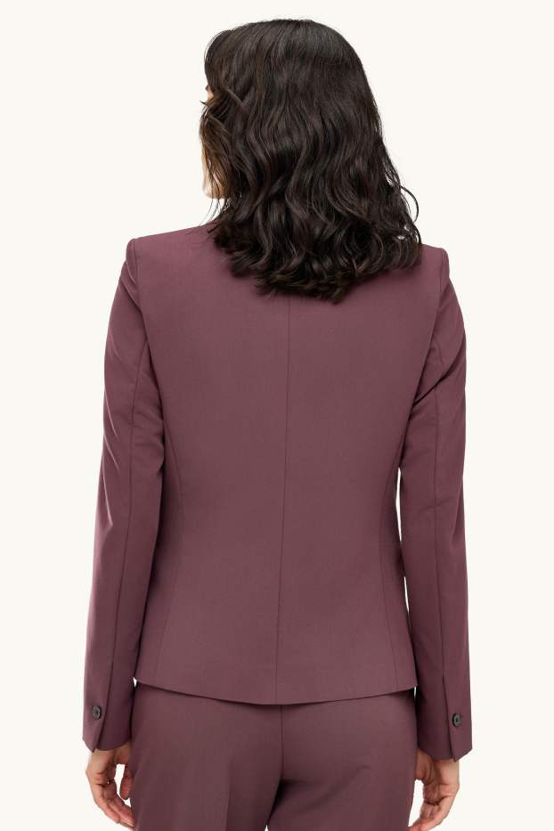 Femmes - Blazer de bureau - cintré - bordeaux