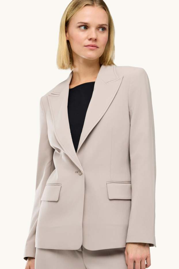 Damen - Business-Blazer - tailliert - sandfarben