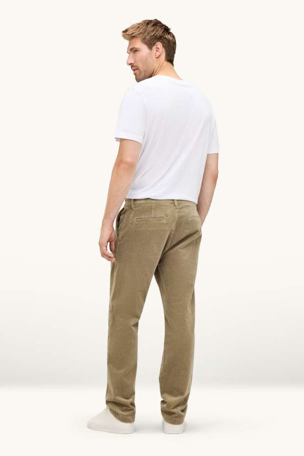 Herren - Cord-Chino - Regular Fit - khaki