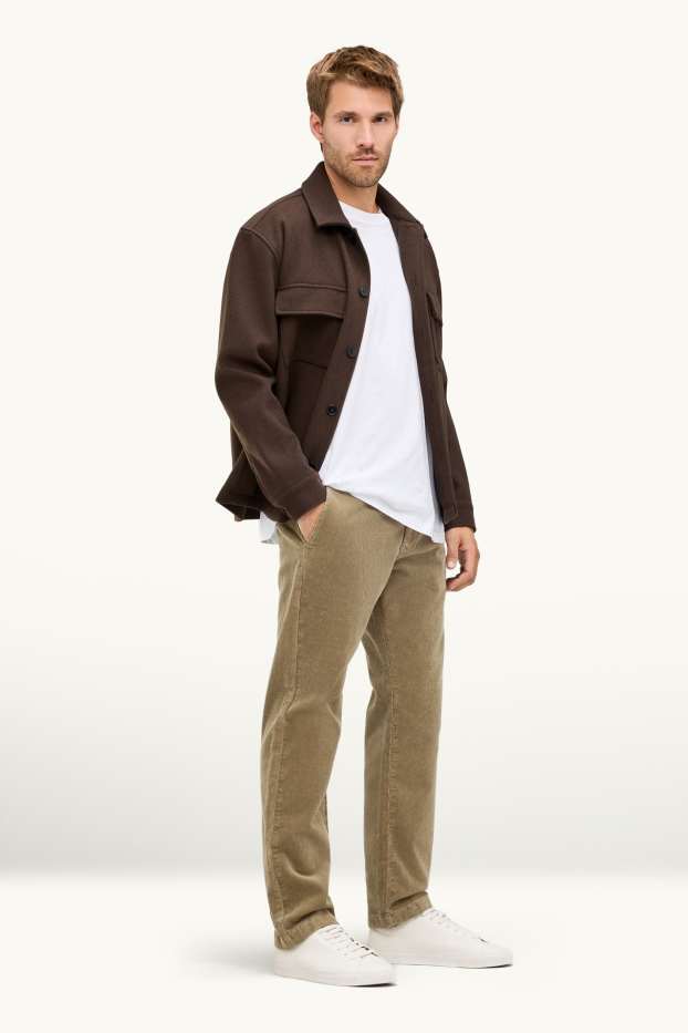 Herren - Cord-Chino - Regular Fit - khaki