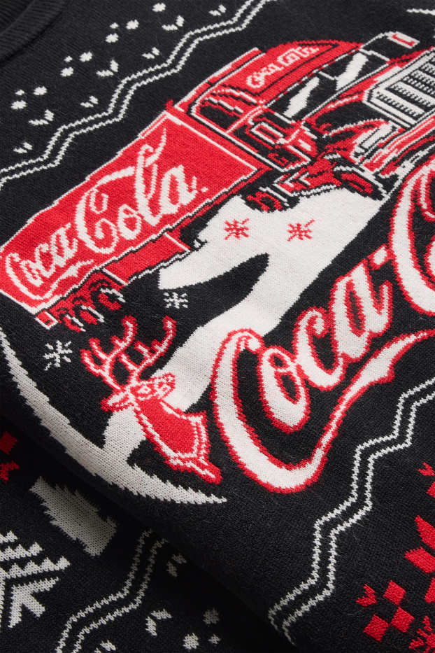 Hommes - Pull de Noël - Coca-Cola - noir / rouge