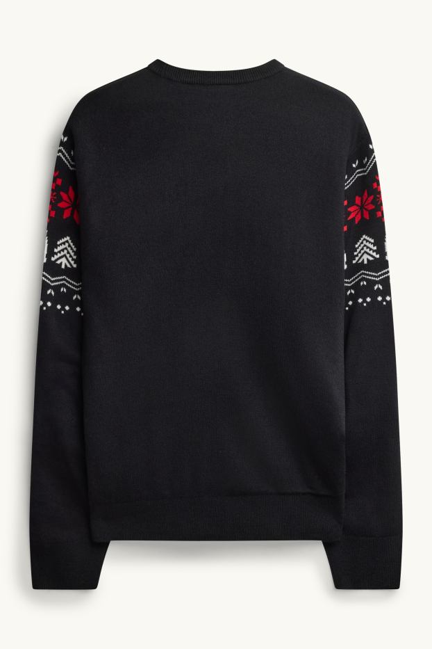 Hommes - Pull de Noël - Coca-Cola - noir / rouge