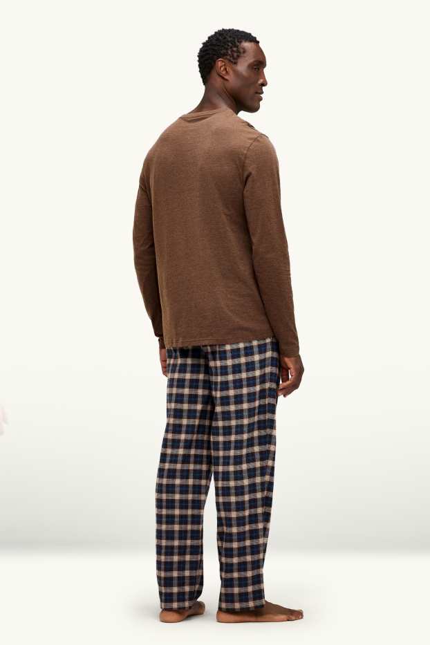 Herren - Pyjama - braun