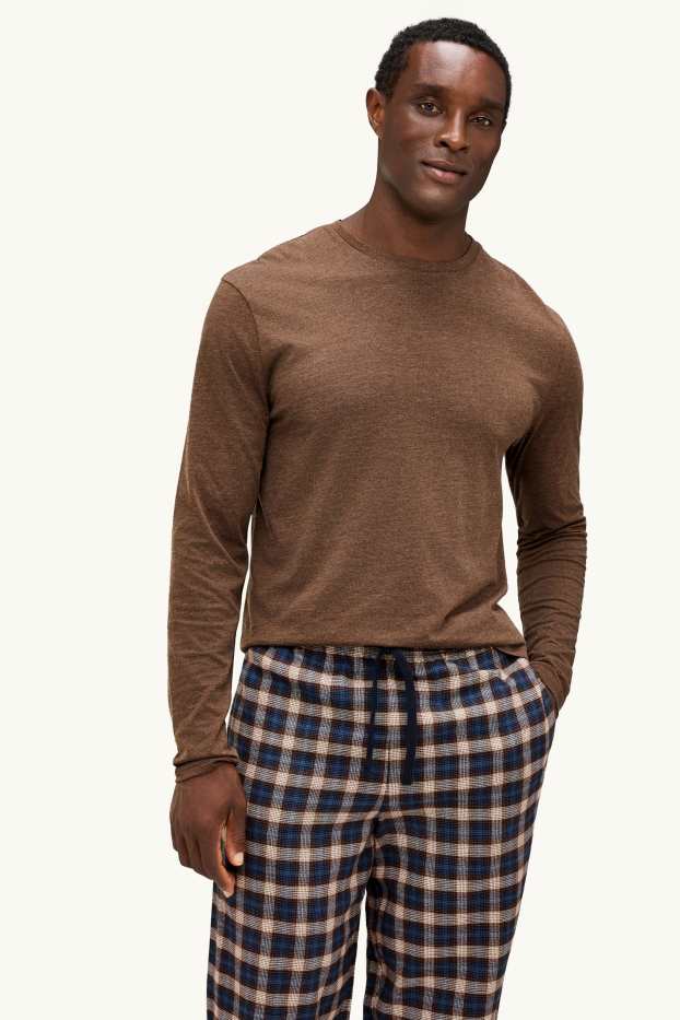 Herren - Pyjama - braun