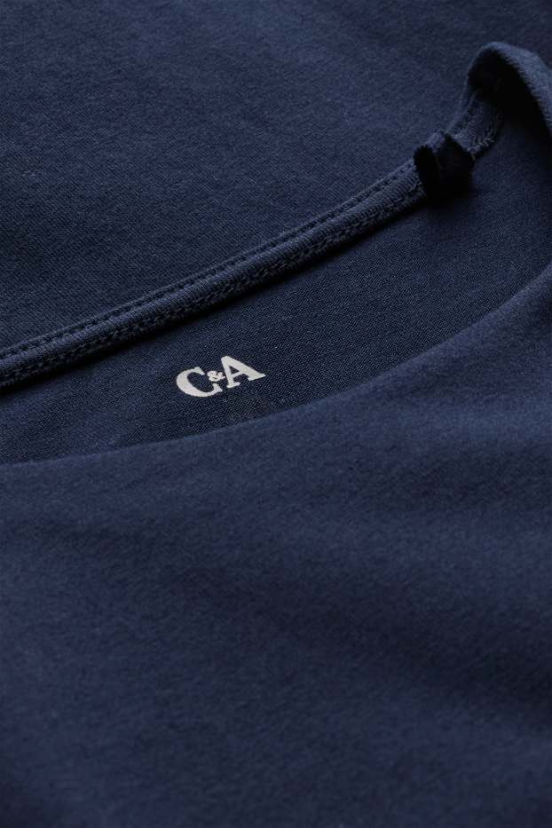 Femmes - Haut à manches longues - slim fit - bleu foncé