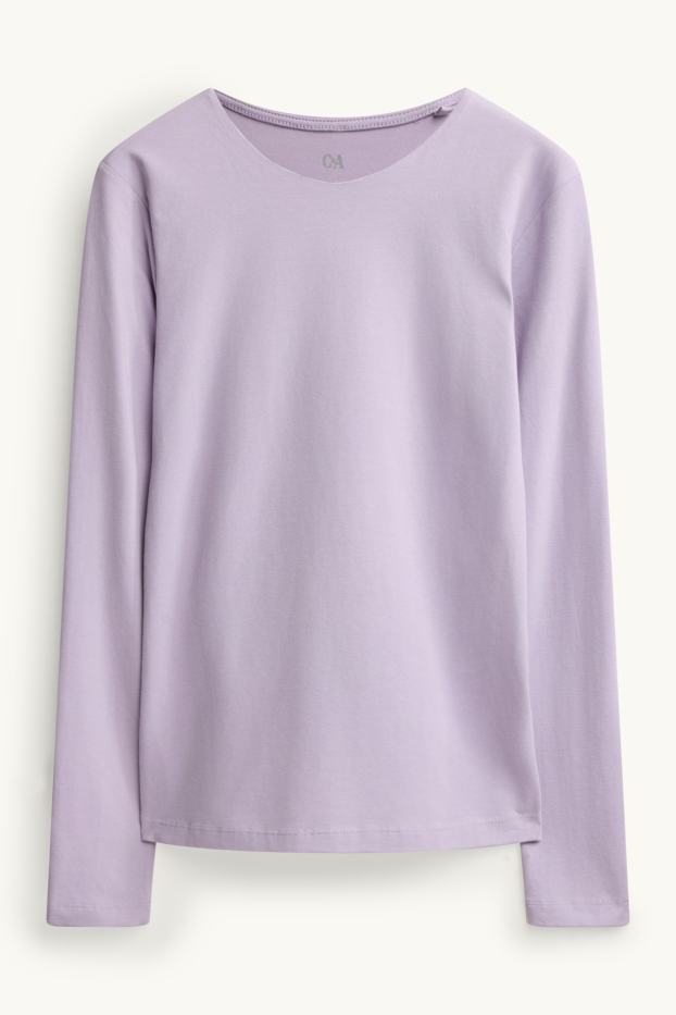 Femmes - Haut à manches longues - slim fit - lilas