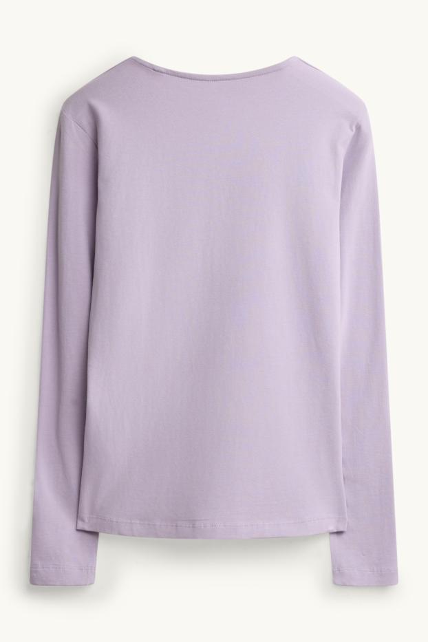 Femmes - Haut à manches longues - slim fit - lilas