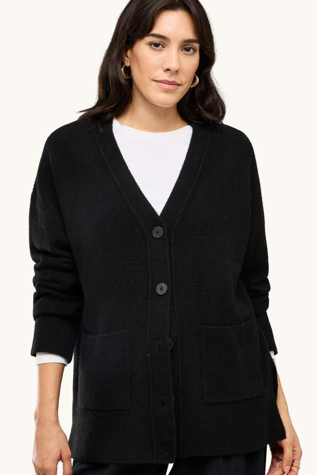 Damen - Strickjacke - schwarz