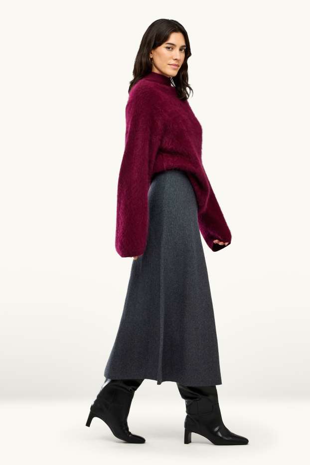 Women - Skirt - gray-melange