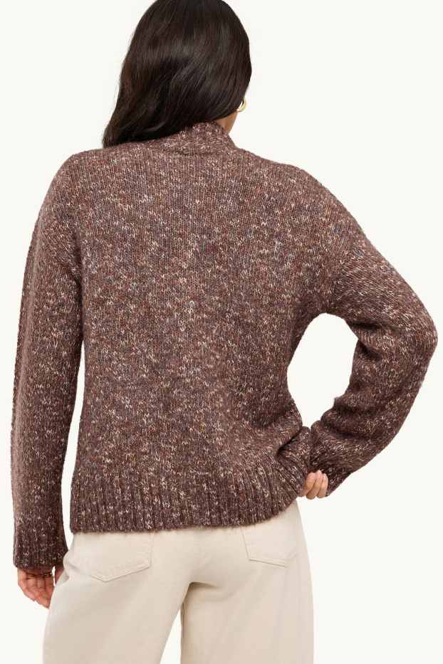 Women - Cardigan - brown-melange