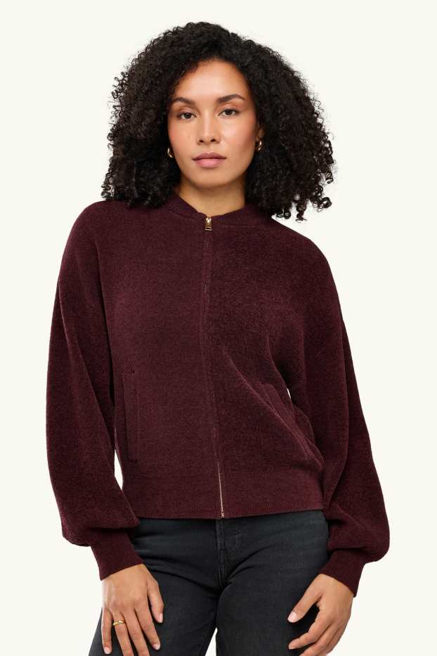 Women - Cardigan - bordeaux